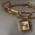 Women’s Dainty Gold Rectangle Stainless Steel Chain Watch