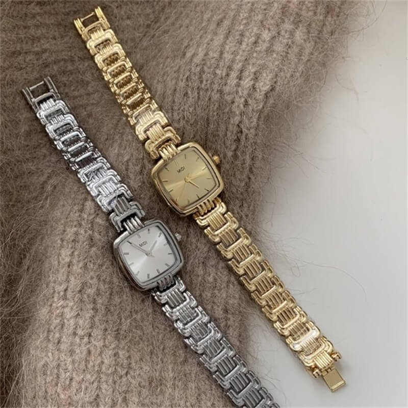Vintage Style Gold/Silver Square Women’s Bracelet Watch
