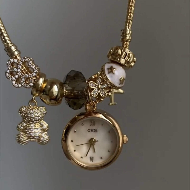 Bracelet charm watch for ladies