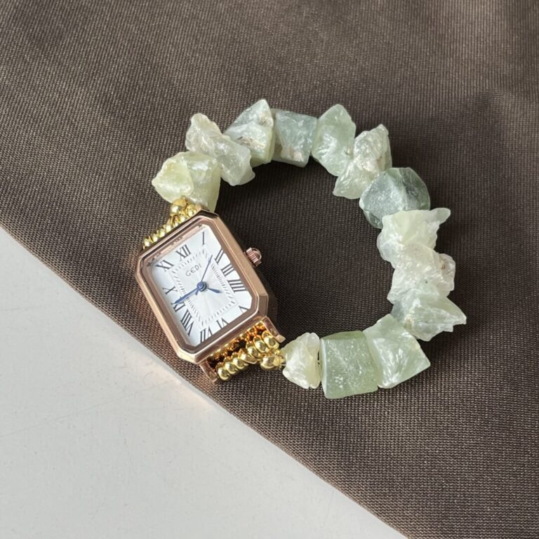 Jade Raw Stone Handmade Strap Women's Watch
