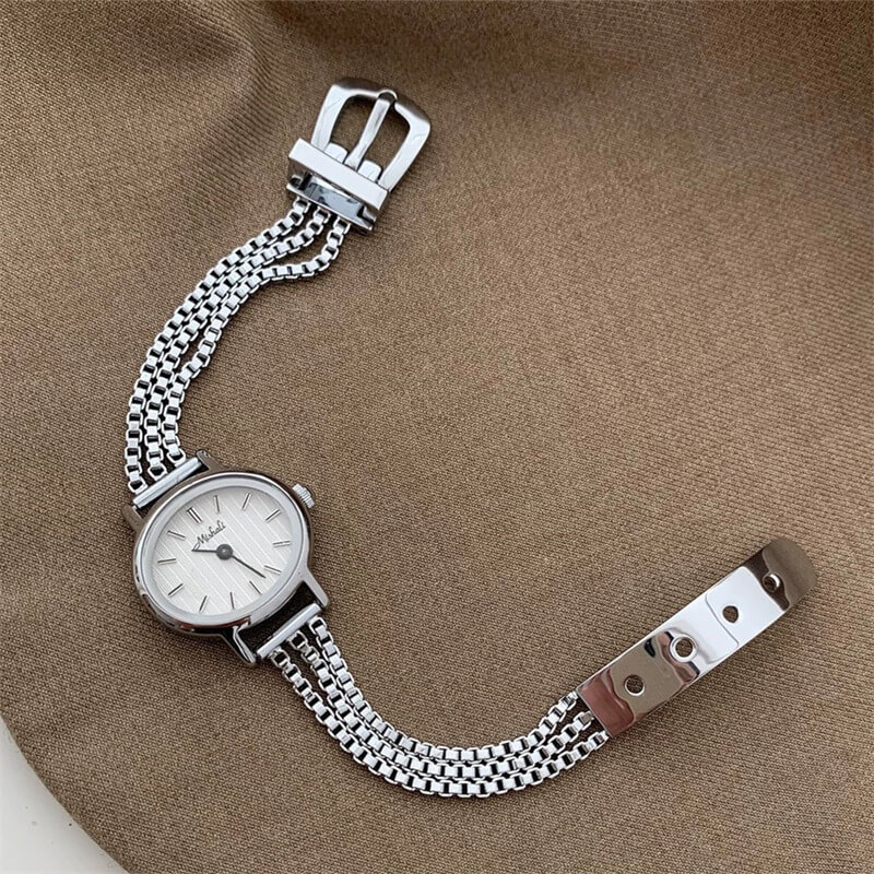 Oval Face Dainty Gold Bracelet Watch