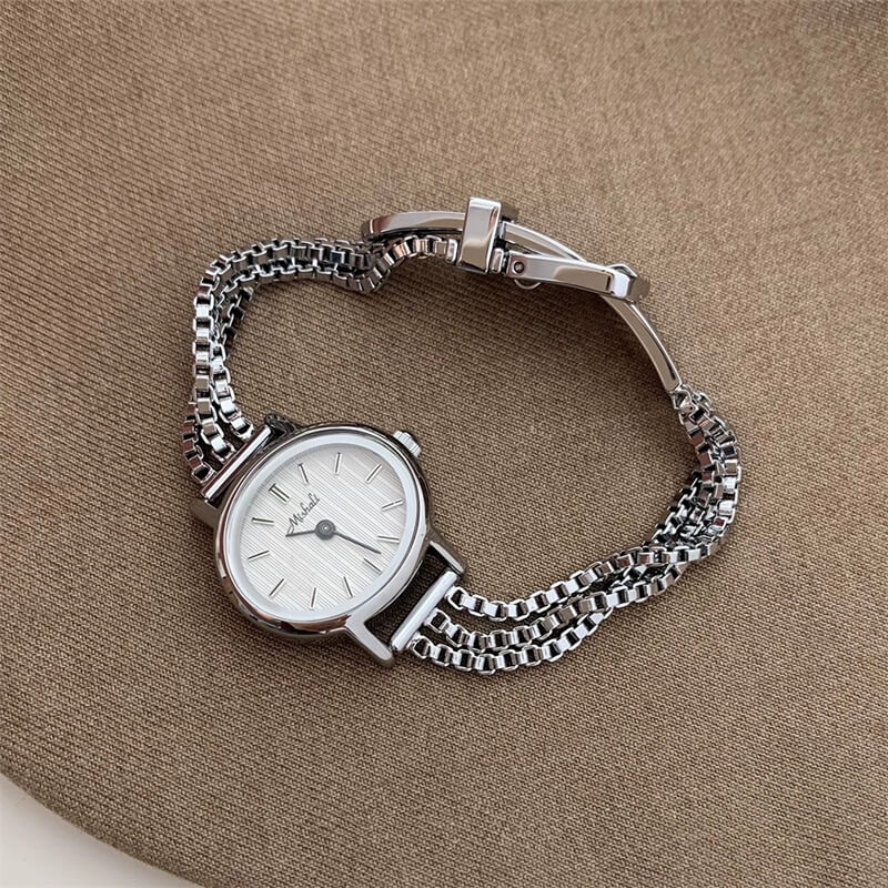 Oval Face Dainty Gold Bracelet Watch