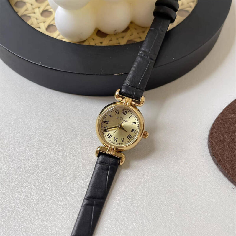 Chic Style Brown/Black Genuine Leather Watch for WomenChic Style Brown/Black Genuine Leather Watch for Women