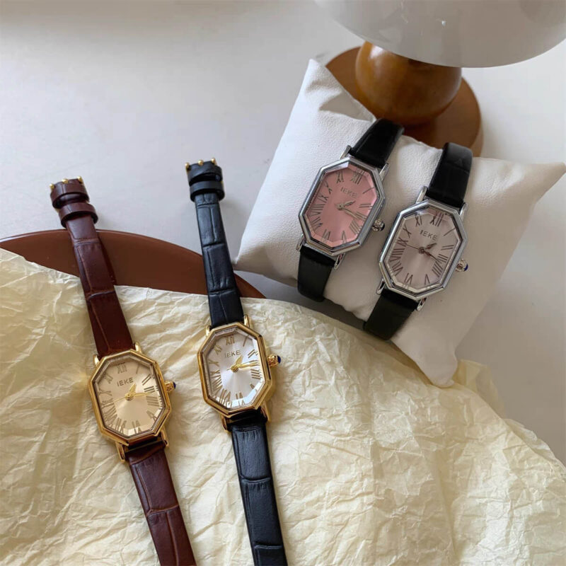 Chic Style Brown/Black Genuine Leather Watch