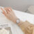 Minimalist Style Silver Round Mesh Strap Quartz Watch