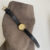Dainty Black Gold Face Round Leather Watch for Women