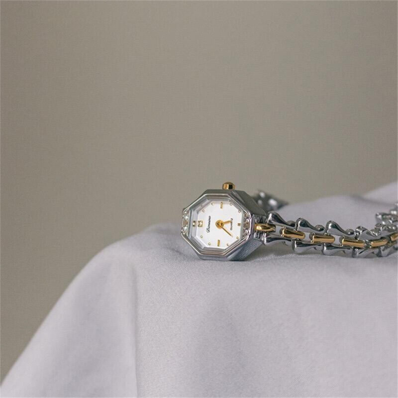 Irregular small face bracelet watch