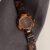 Amber Brown Color Round Watch