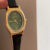 Vintage Green Oval Face Leather Watch for Women