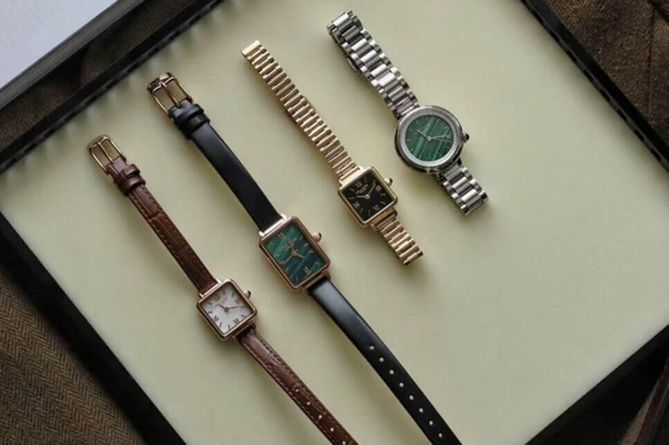 Various styles of women's watches