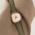 Green/Brown Leather Watch Bracelet Set