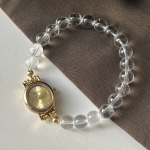 Handmade Natural Stone White Crystal Bracelet Watch