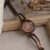 Dainty Brown/Silver Round Chain Watch for Women