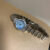 Chic Blue Mother of Pearl Round Face Watch