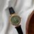Retro Gold Dial Round Watch