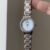 Dainty Silver Round Mother of Pearl Watch