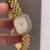 Dainty Gold/Silver Square Face Wheat Pattern Dial Watch
