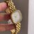 Dainty Gold/Silver Square Face Wheat Pattern Dial Watch