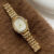 Classic Gold/Silver Oval Stainless Steel Bracelet Watch