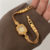 Chic Champagne Square Chain Watch for Women