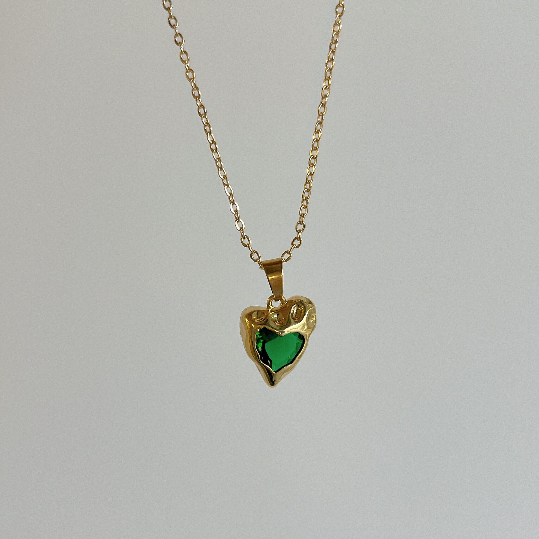 green zircon necklace as a giveaway