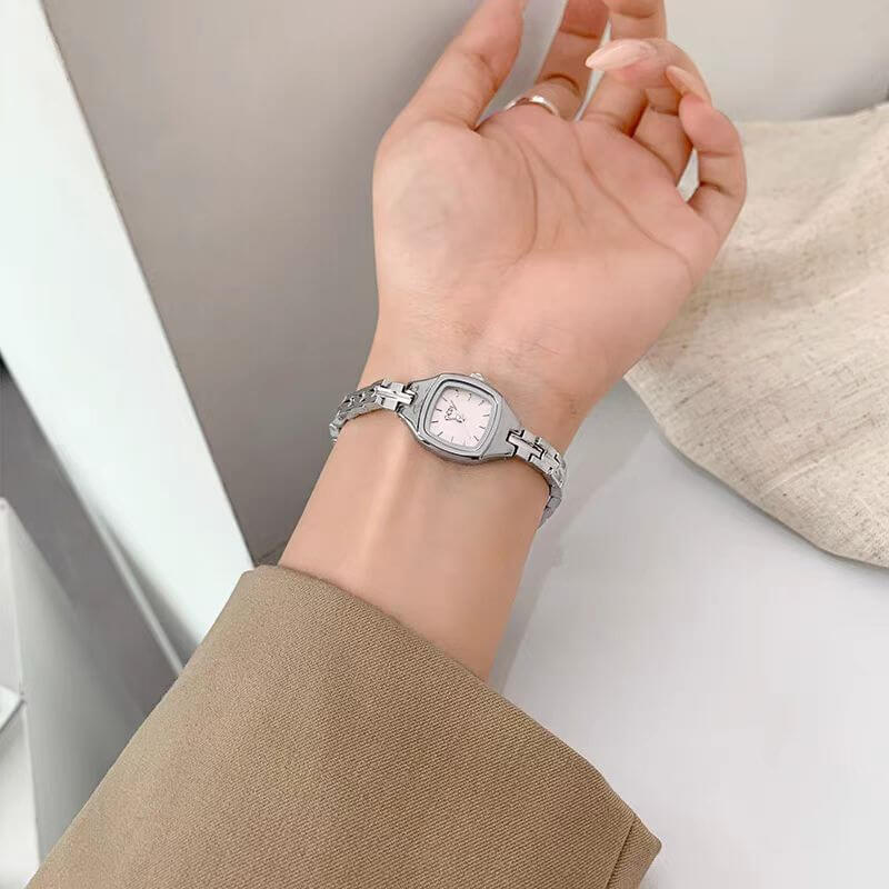 Minimalist Style Gold/Silver Rectangle Stainless Steel Bracelet Watch