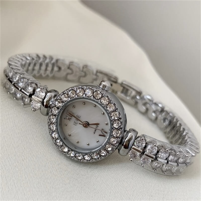 Dainty Gold/Silver Round Stainless Steel Bracelet Watch