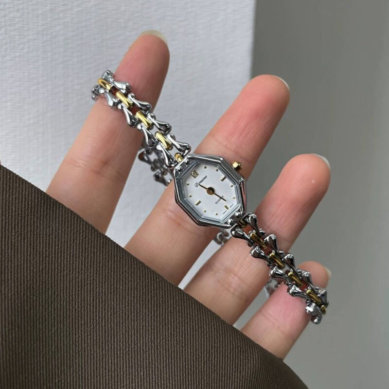 Irregular small face bracelet watch
