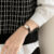 Minimalist Style Blue/Green Rectangle Leather Watch