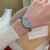 Dainty Silver-Blue Mother of Pearl Bracelet Ladies Watch