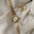 Classic Square Face Gold Band Stainless Steel Watch