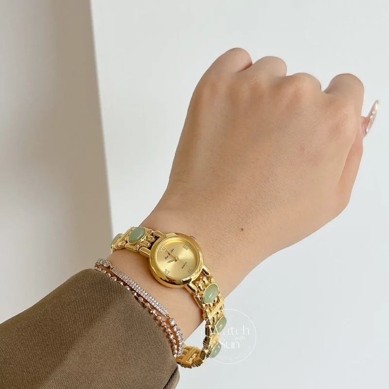 Jade Embrace Gold Bracelet Watch for Women
