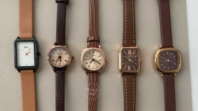 Watches with different dial shapes