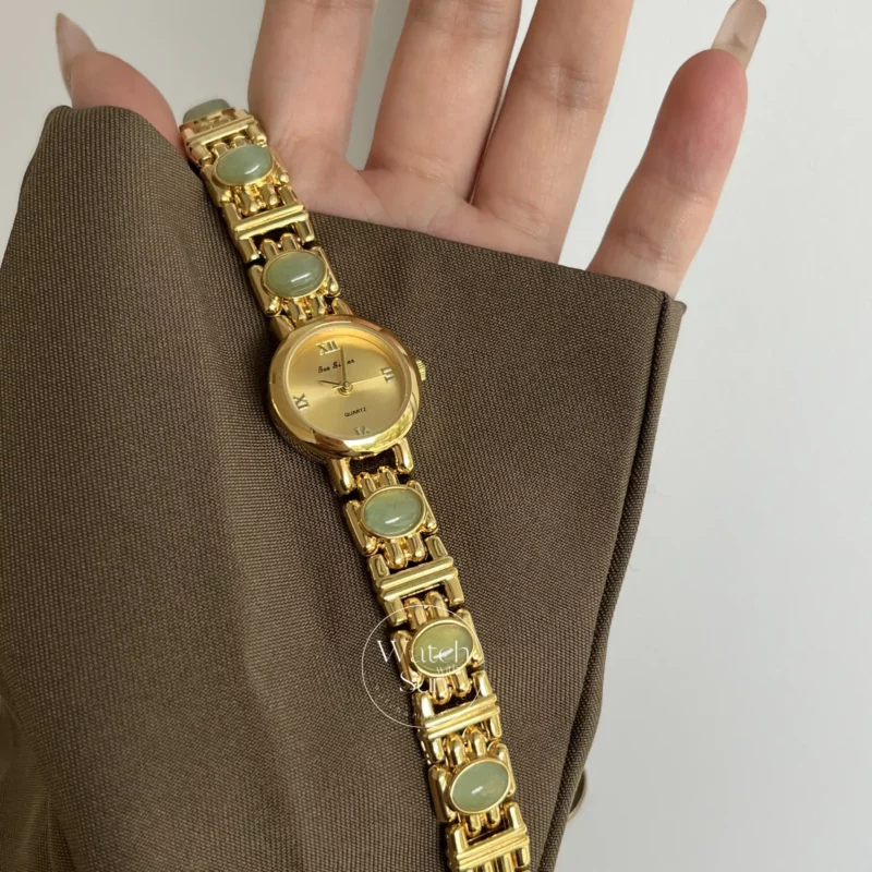 Jade Embrace Gold Bracelet Watch for Women