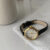 Classic Brown/Black Round Leather Watch for Women