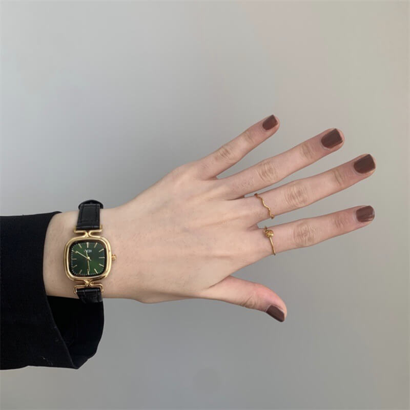 Classic Square Leather Watch
