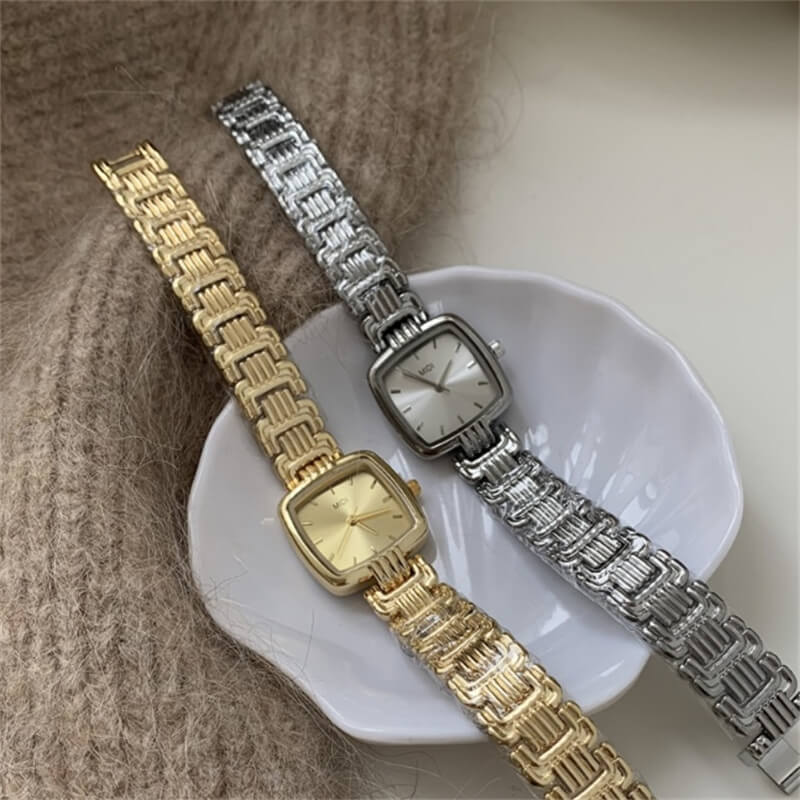 Vintage Style Gold/Silver Square Women’s Bracelet Watch