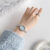 Oval Face Gold Bracelet Watch