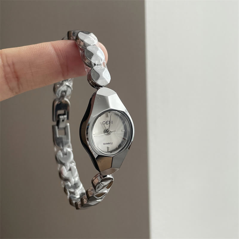 Minimalist Style Gold/Silver Round Stainless Steel Watch