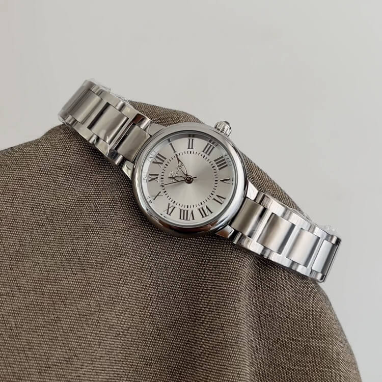 Minimalist Style Gold/Silver Round Bracelet Ladies Watch