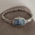 Dainty Silver-Blue Mother of Pearl Bracelet Ladies Watch