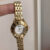 Vintage Style Gold Round Stainless Steel Wristwatch