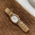 Classic Gold/Silver Oval Stainless Steel Bracelet Watch