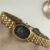 Vintage Gold/Silver Oval Face Bracelet Watch