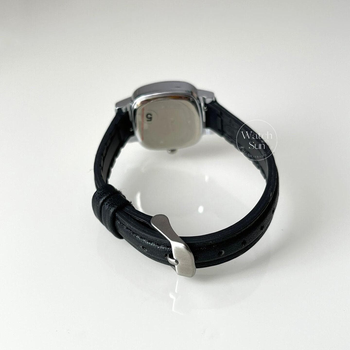 Classic Black/Brown/Silver Square Leather Watch
