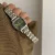 Minimalist Style Silver/Green Square Face Bracelet Wristwatch