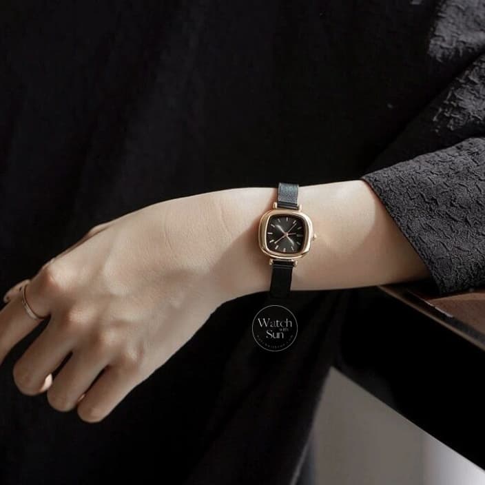 Minimalist Style Square Face Stainless Steel Women's Watch