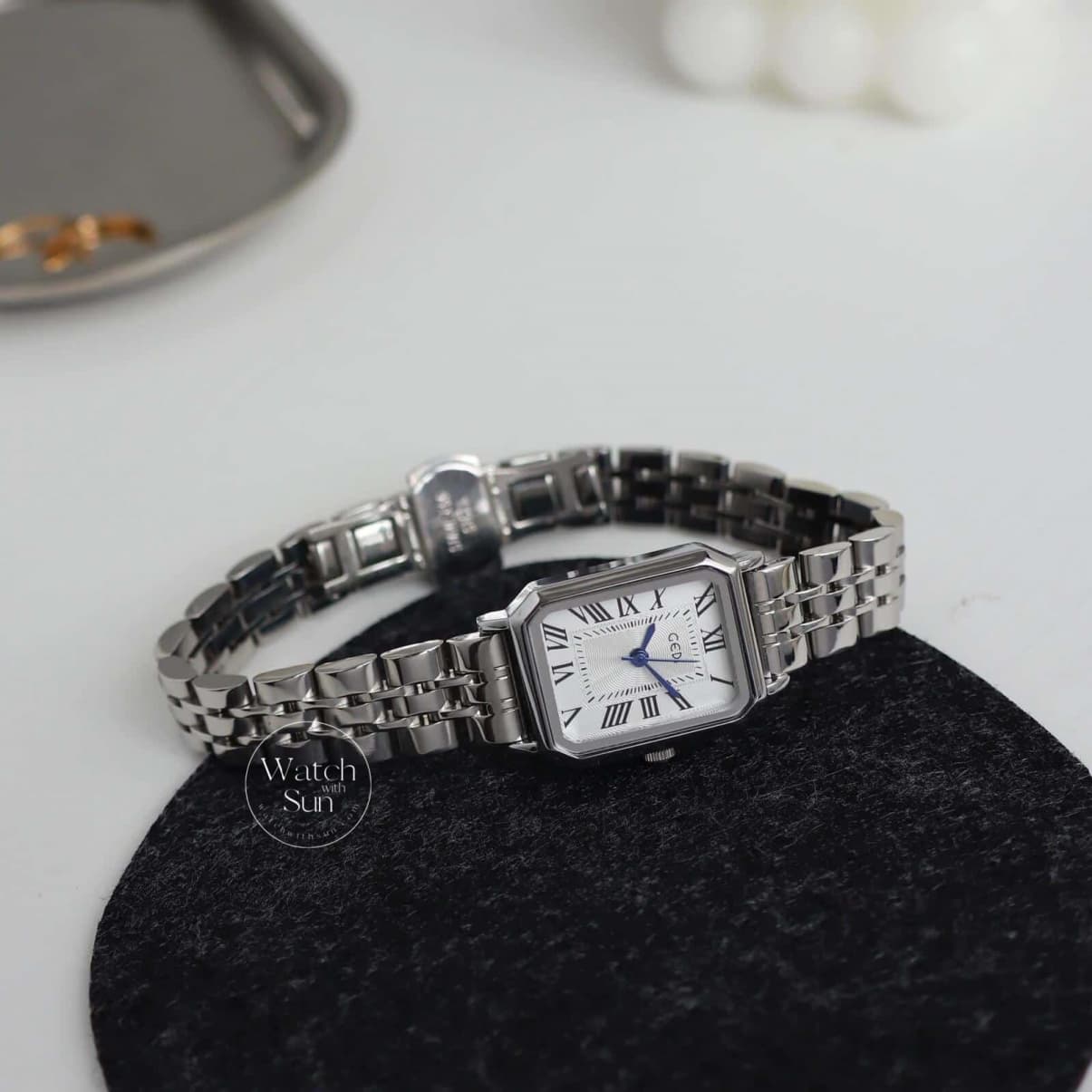 Dainty Champagne Gold Square Bracelet Ladies Watch