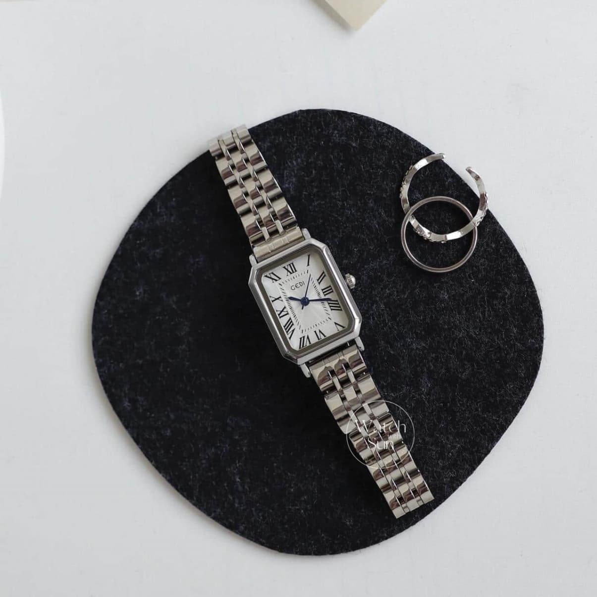 Dainty Champagne Gold Square Bracelet Ladies Watch