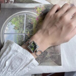 Chic Style Black Square Face Stainless Steel Ladies Watch